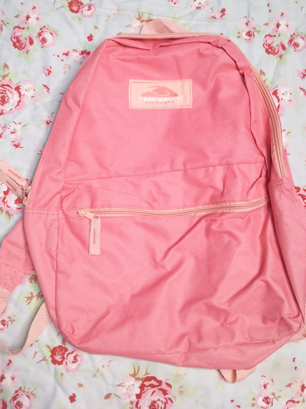 Classic Kids Pink Backpack with Front Zip Pocket
